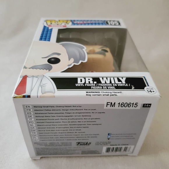NIB-Megaman Dr. Wily Pop! Games Funko 105 Capcom 14+ Collectible - Picture 6 of 7